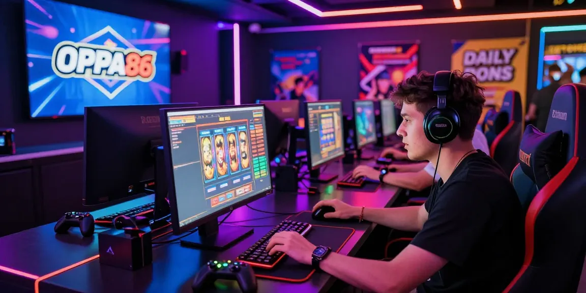 Experience exhilarating gaming with OPPA86 link in vibrant lounge atmosphere.
