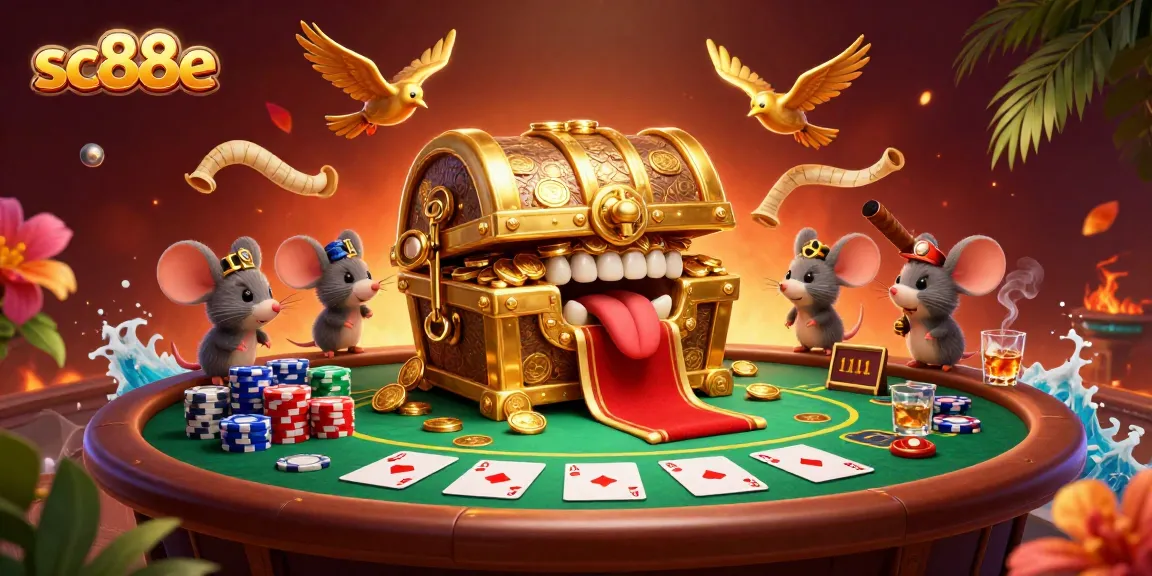 Engage with the thrilling sc88e poker scene featuring dynamic treasures and golden characters.