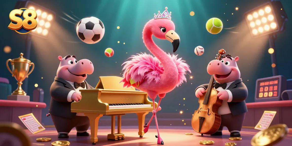 S8 engages bettors with dynamic sports betting elements amidst a vibrant casino scene.