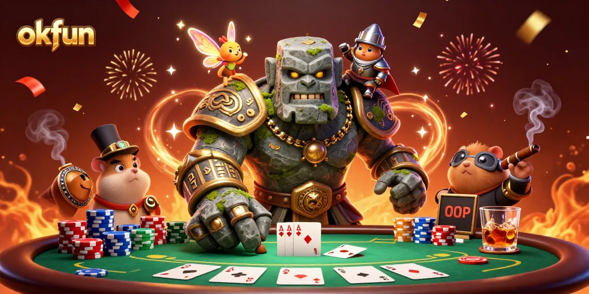 Experience thrilling gameplay at okfun with captivating poker action featuring lively characters and vibrant casino elements.